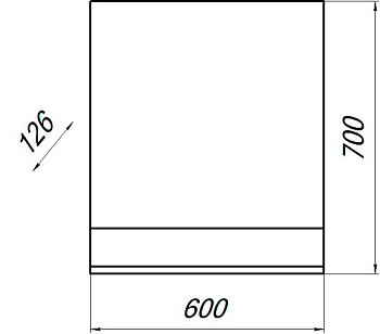 зеркало Модерн/Даллас 60 бетон светлый - №1
