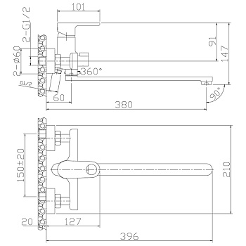 смеситель для ванны ROSSINKA RS33-32 - №2