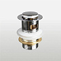 донный клапан click/clack c маленькой кнопкой, с переливом, chrome TeRma 10100 - №1