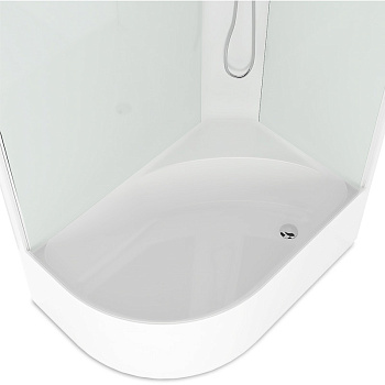 кабина CLASSICA 120х80 высокий Right, мат.стекло, бел.стен., бел.проф. MB01015 - №2