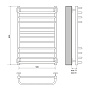 полотенцесушитель MELODIA Lyra 50х80 П12_4*4*4 MTRLA5080 - №1