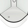 кабина CLASSICA Black 90х90 высокий, прозр.стек.,бел.стен.,черн.пр. MB01033 - №5