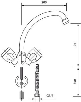 смеситель для кухни Mofem Treff 105 TREFF 200 артикул 140-0019-00 - №5