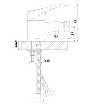 смеситель для биде ROSSINKA B35-51 - №2