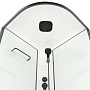 кабина CLASSICA Black 90х90 высокий, прозр.стек.,бел.стен.,черн.пр. MB01033 - №4