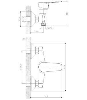 смеситель для душа ROSSINKA S35-41 - №2