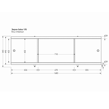 экран под ванну Salsa 170 зелёный MELODIA MBSS17006 - №1