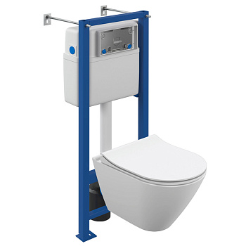 комплект CITY SMART CO DPL EO SLIM LP + VECTOR с унитазом+сиденье (без кнопки)