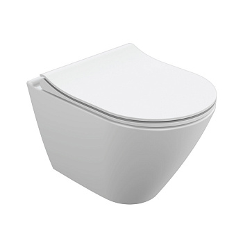 унитаз подвесной безободковый CITY SMART CLEAN ON DPL EO SLIM LP сиденье с микролифтом Cersanit